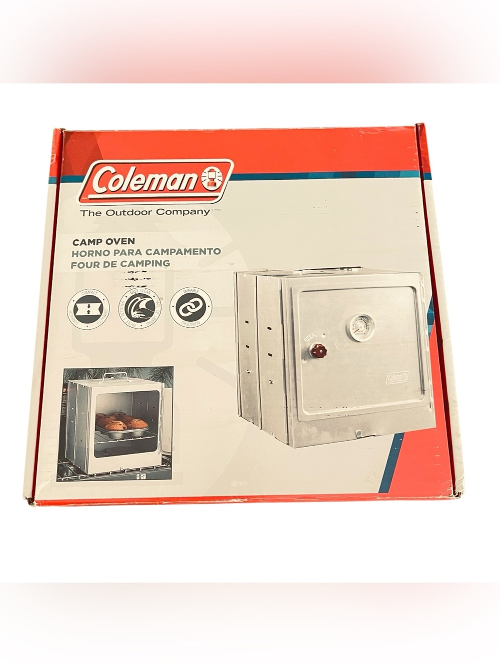 Coleman portable camping stove with thermometer